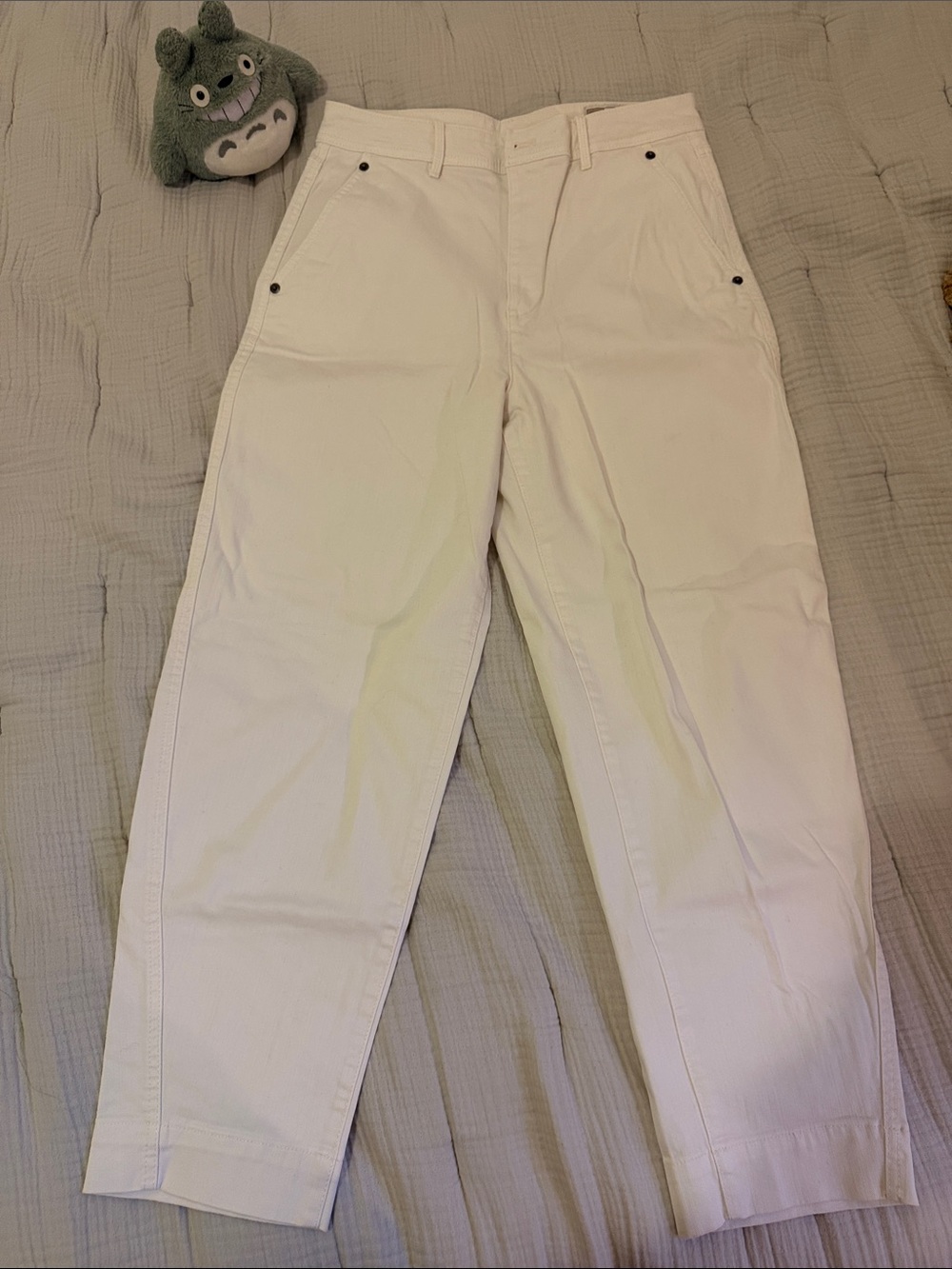 GAP Women's Cream Straight-Leg Jeans